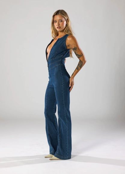 Ciao | Denim Jumpsuit Met Hartvormige Uitsnede