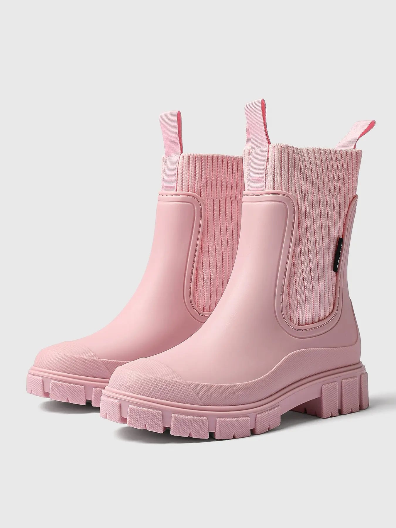 Women'S Solid Color Waterproof Rain Boots, Women Shoes, 2024 New Style Fashionable round Toe Boots for Outdoor Wear, Non-Slip Rain Boots for Women & Girls, Casual Boots