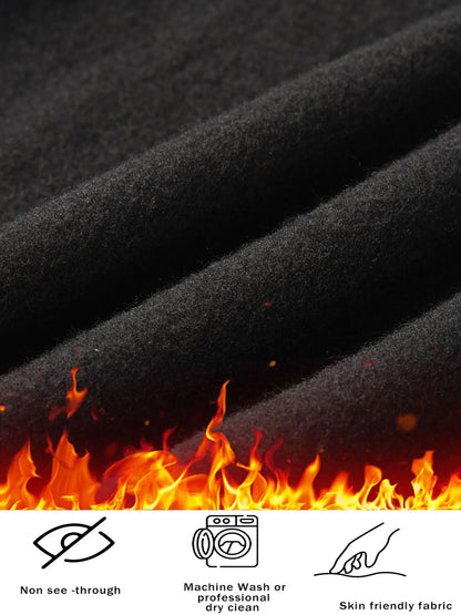 Women'S Solid High Waist Thermal Lined Leggings, Winter Warm Tight Leggings for Outdoor Wear, Summer Outfits 2024, Yoga Pants for Daily Wear, High Stretch Leggings, Yoga Activewear