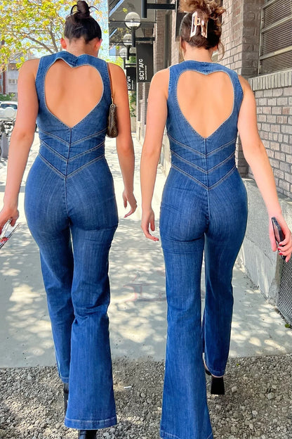 Ciao | Denim Jumpsuit Met Hartvormige Uitsnede